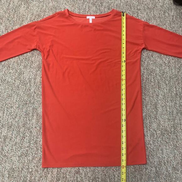 Leith coral three-quarter sleeve shift dress size XS - Picture 8 of 9